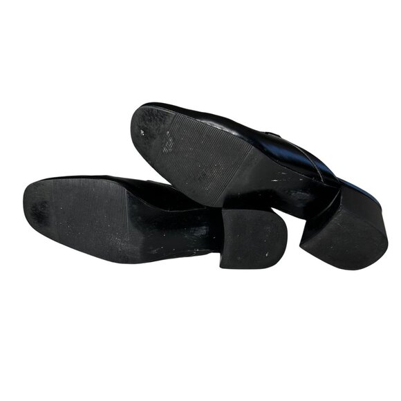 Lauren Ralph Lauren Bethel Mules 8.5 Vintage 90s RLR Black Leather Slip On Heels - Picture 8 of 10